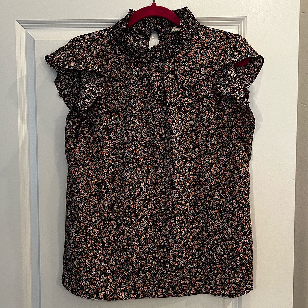 On My Heart Brown Ditsy Floral Blouse